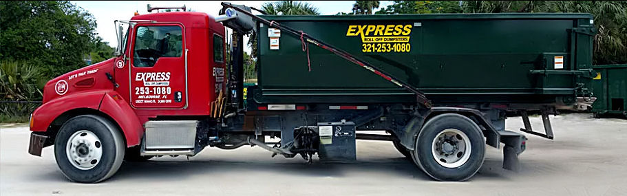 Brevard Express Roll Off::Your number one dumpster rental solution! Express Roll Off Dumpsters & Hauling
